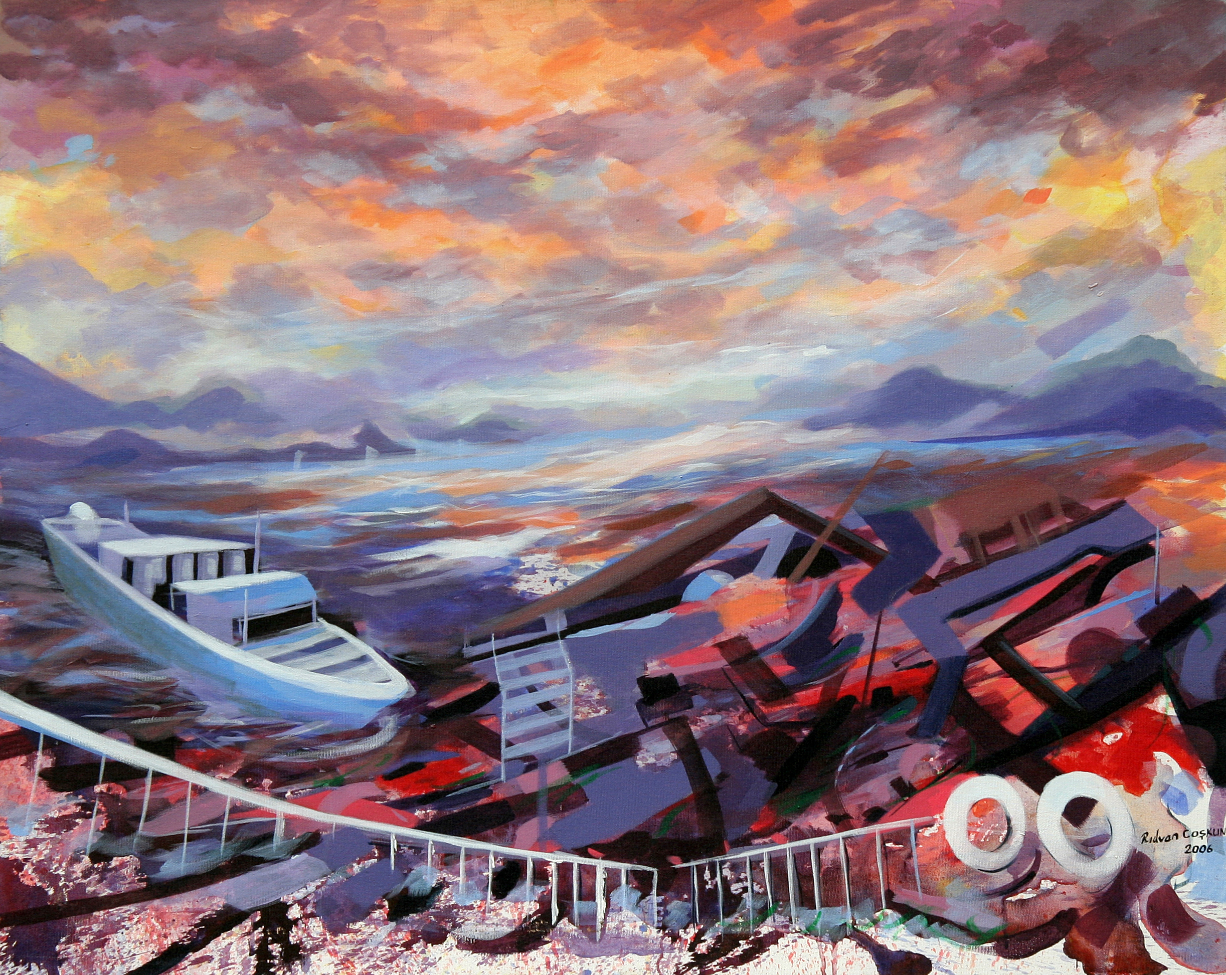 Tuval Üzerine Akrilik antalya 100x120cm 2006